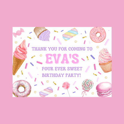Rectangle Stickers | Sweet Candy Party Stickers | Party Bag Stickers - Dinky Designs