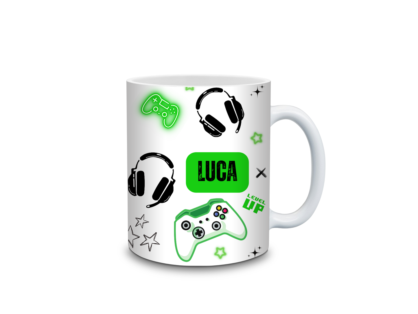 Gaming Mug | Green Gaming Mug | Personalised Gamer Mug | Gift Idea