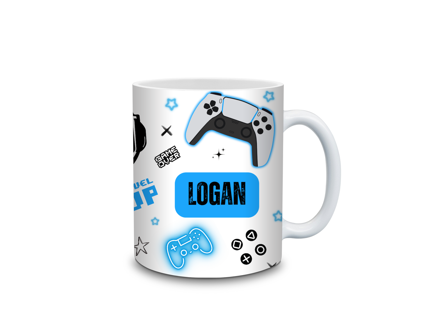 Gaming Mug | Blue Gaming Mug | Personalised Gamer Mug | Gift Idea