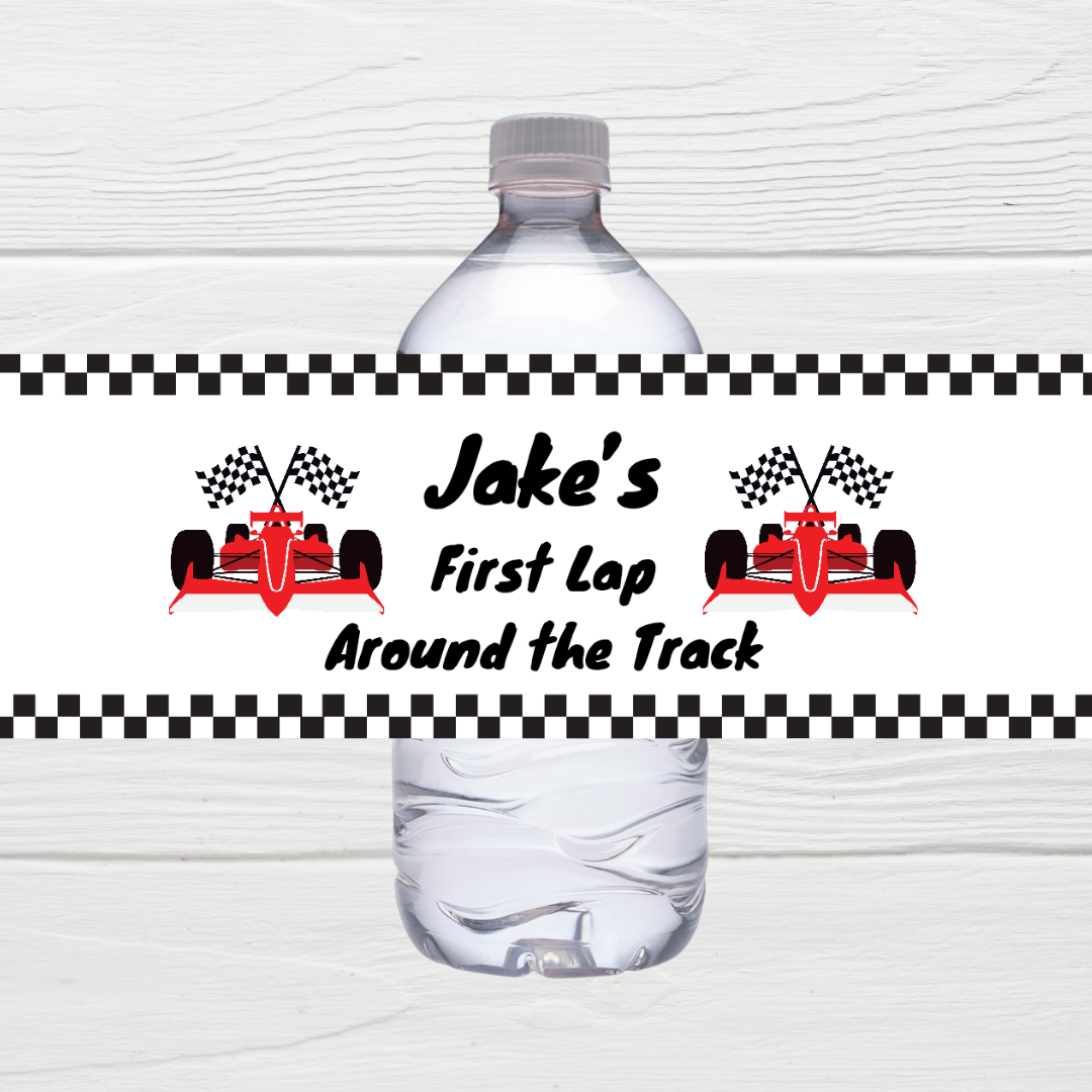 Race Car Water Labels | Water Bottle Labels | Juice Bottle Labels | Race Car Party