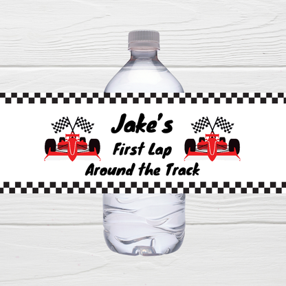 Race Car Water Labels | Water Bottle Labels | Juice Bottle Labels | Race Car Party - Dinky Designs