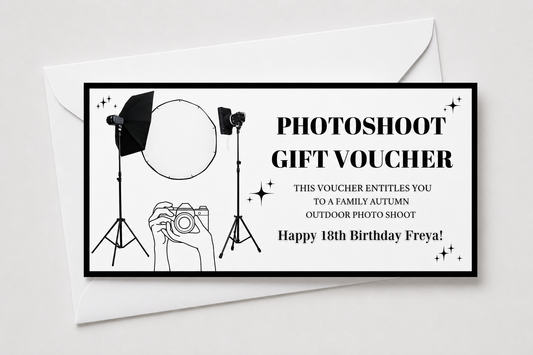 Surprise Ticket Print | Personalised Photoshoot Ticket Gift Voucher | Gift Idea