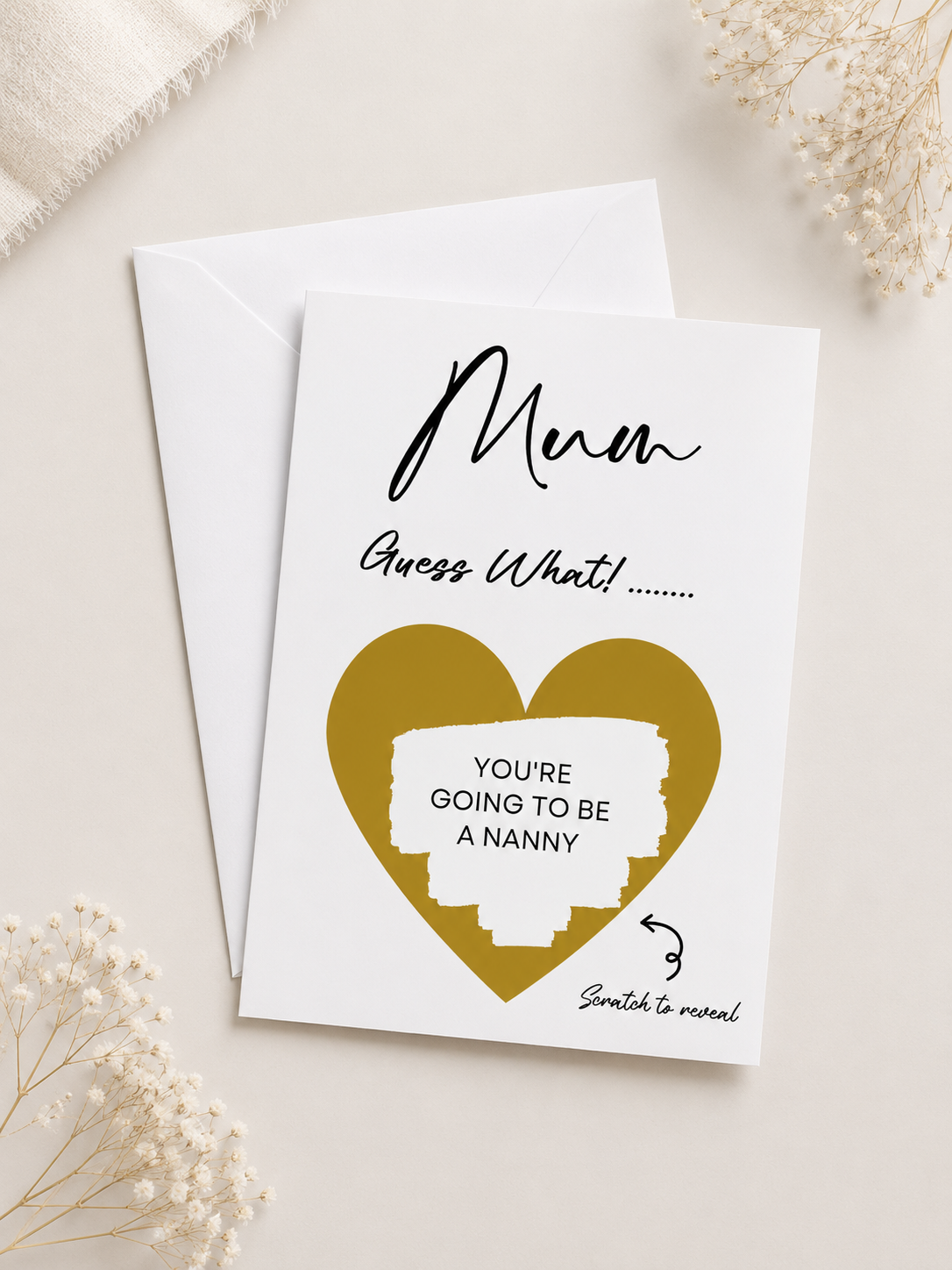 Scratch Card | Surprise Card | Special Question, Guess What? - Scratch Reveal A6 Card - Dinky Designs