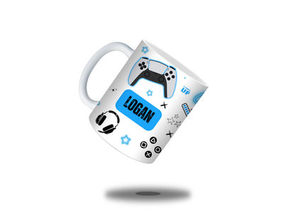 Gaming Mug | Blue Gaming Mug | Personalised Gamer Mug | Gift Idea