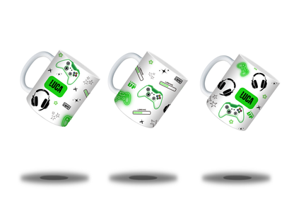 Gaming Mug | Green Gaming Mug | Personalised Gamer Mug | Gift Idea