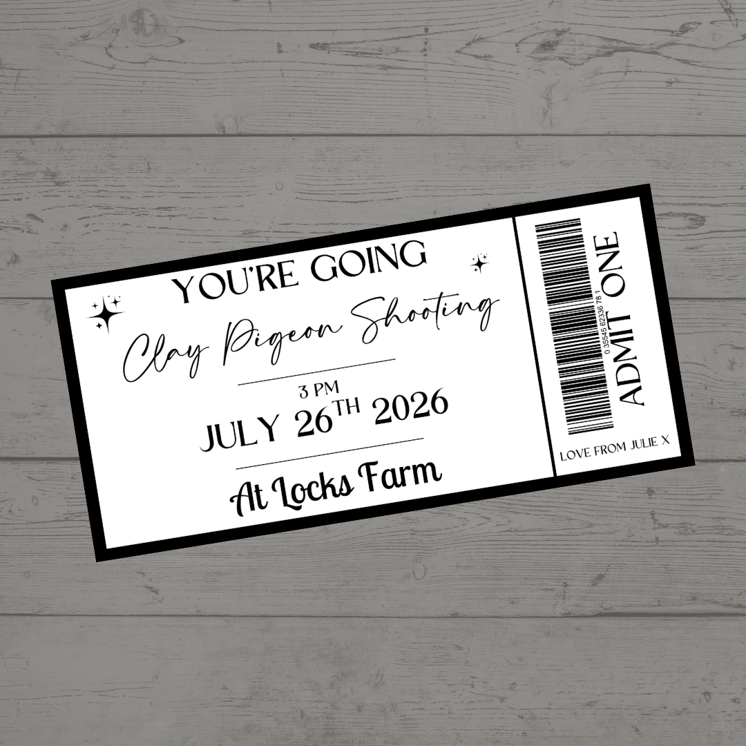 Surprise Ticket Print | Personalised Black & White Ticket Voucher | Gift Idea