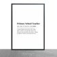 Definition Print | Primary School Teacher | Teacher Gift Idea | Design 1
