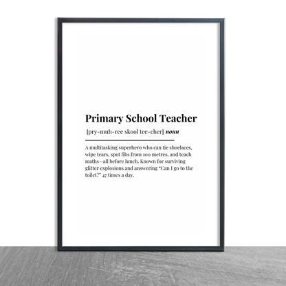 Definition Print | Primary School Teacher | Teacher Gift Idea | Design 2
