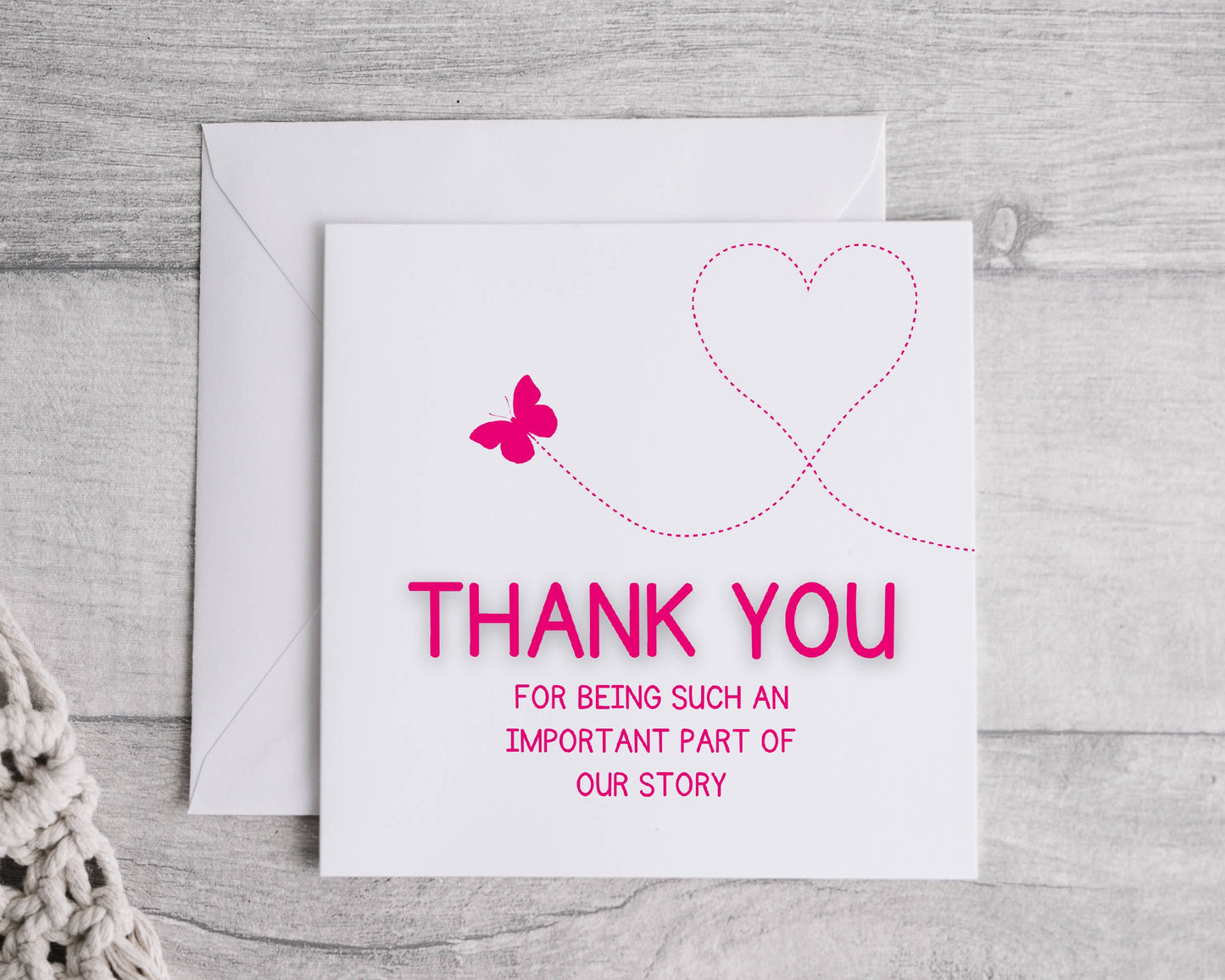 Teacher Card | Thank You For Being Such An Important Part Of My Story | Butterfly Thank You Card