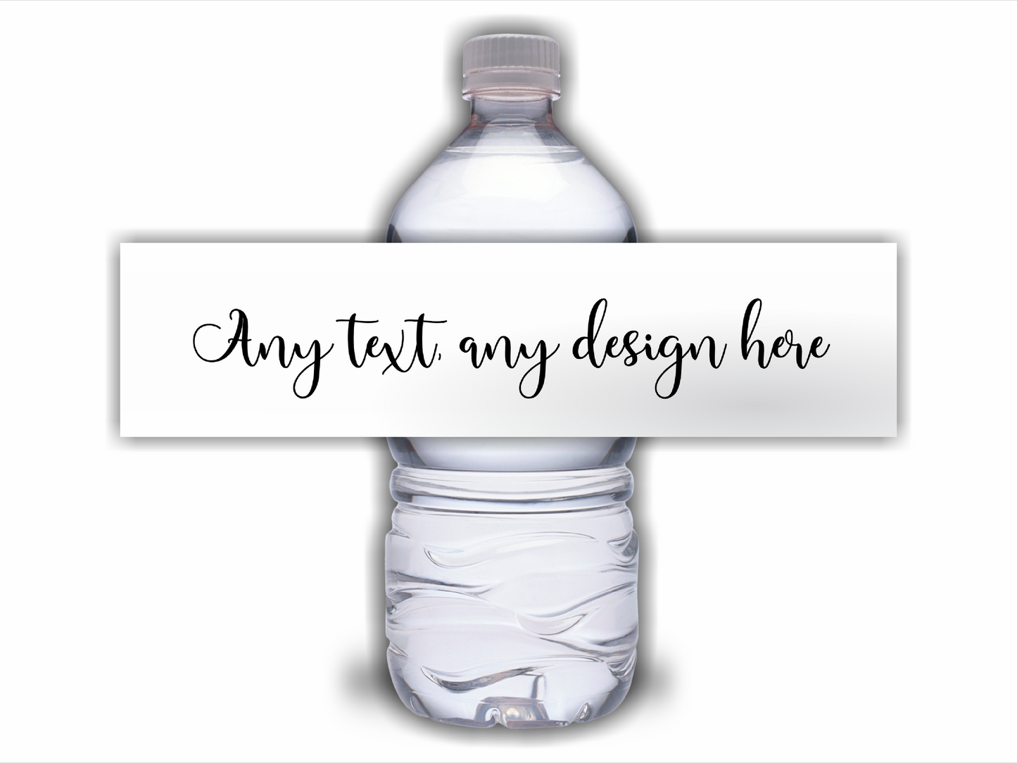 ANY DESIGN | Water Bottle Labels | Standard Size Water Bottle Labels | Fit 500ml Bottles | Waterproof Labels