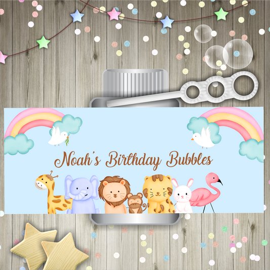 Bubble Wrapper Sticker Labels | Noah's Ark Bubble Labels | Bubble Stickers | Bubble Party Favours | Party Stickers