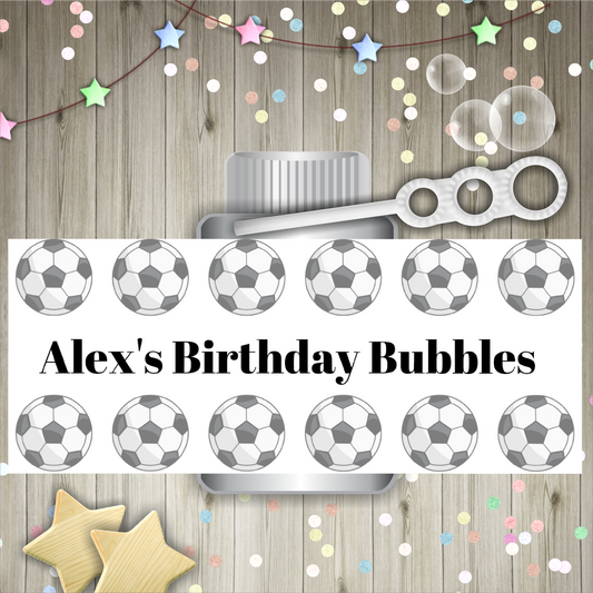 Bubble Wrapper Sticker Labels | Football Bubble Labels | Bubble Stickers | Bubble Party Favours | Party Stickers | Design 2