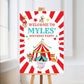 Premium Circus Welcome Board Sign | Personalised Birthday Board | Birthday Party Sign | Circus Party Theme | A4, A3, A2 | Design 1