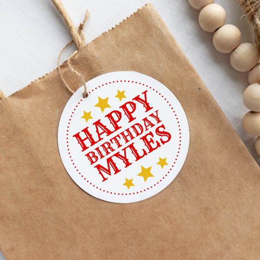 Circus Gift Tags | Circus Birthday Gift Tags | Circle Gift Tags | Design 1