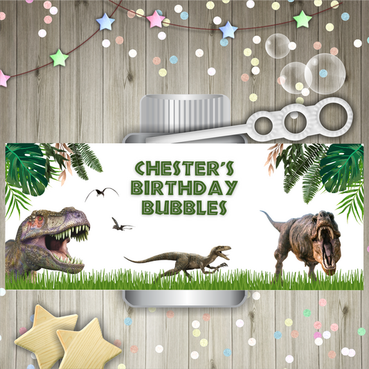 Bubble Wrapper Sticker Labels | Dinosaur Bubble Labels | Bubble Stickers | Bubble Party Favours | Party Stickers | Design 2