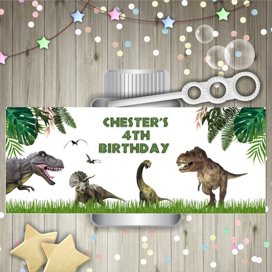 Bubble Wrapper Sticker Labels | Dinosaur Bubble Labels | Bubble Stickers | Bubble Party Favours | Party Stickers | Design 1