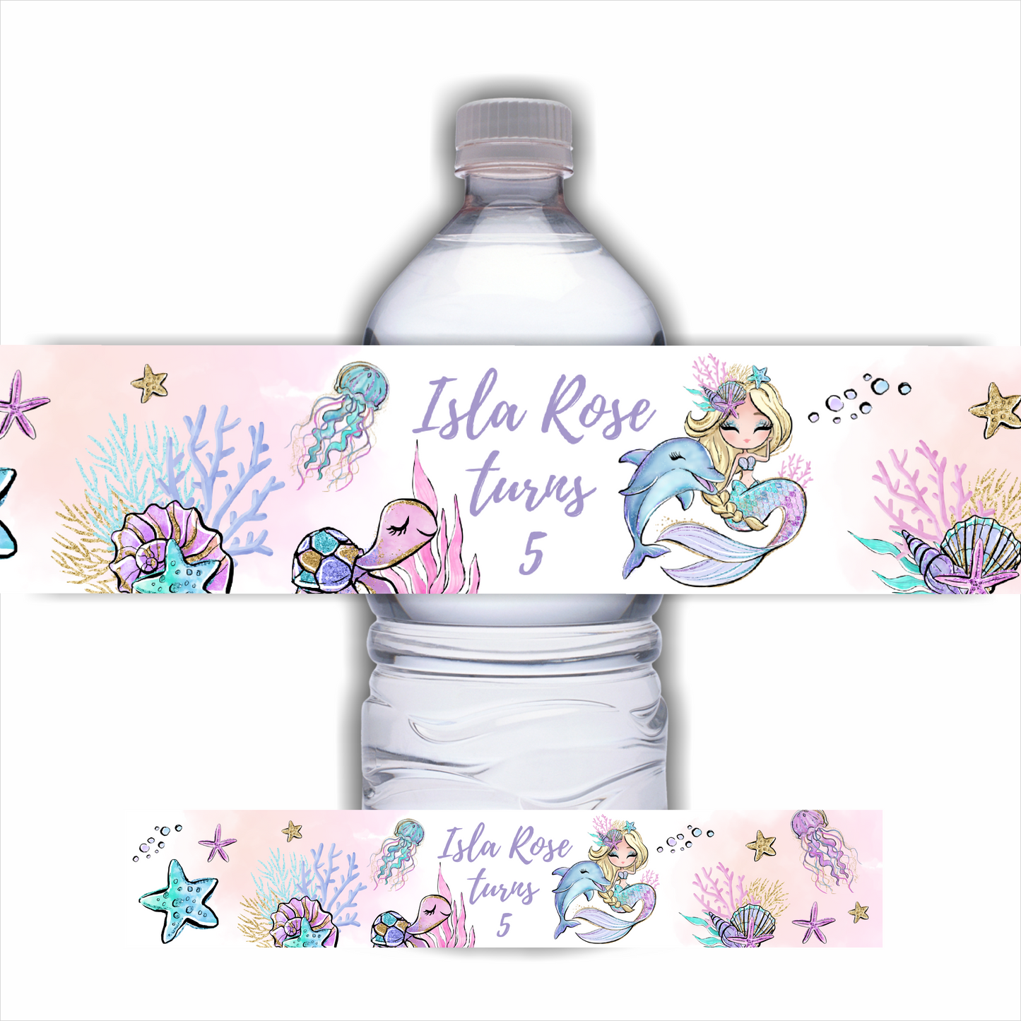 Juice Bottle Labels | Mermaid Party Juice Labels | Water Bottle Stickers | Mermaid Party | Party Stickers | Mermaid Party Decor