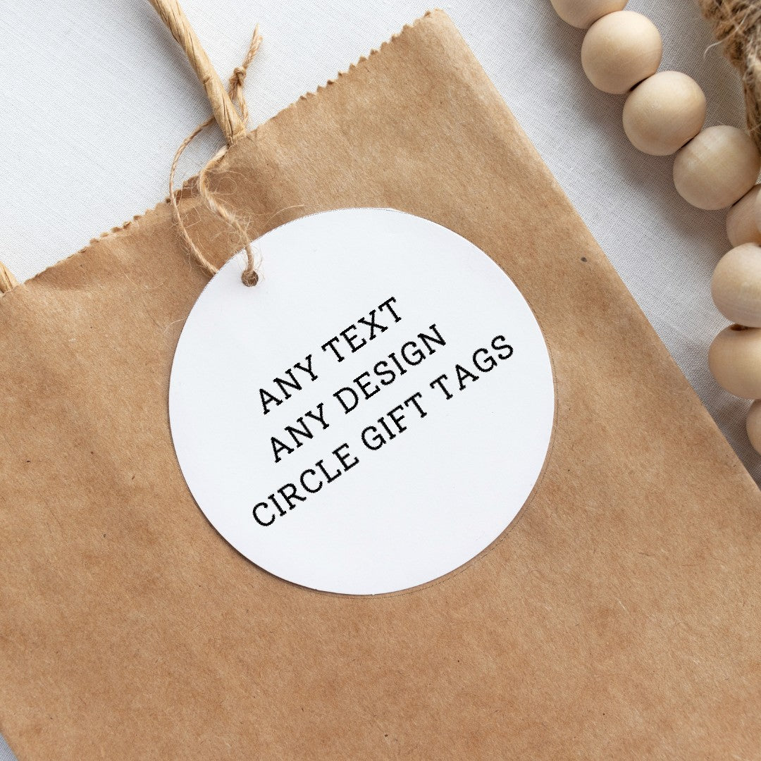 ANY DESIGN Party Gift Tags | Custom Party Design Gift Tags | Circle Gift Tags