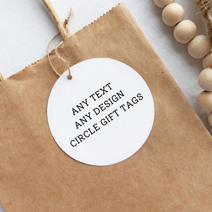 ANY DESIGN Party Gift Tags | Custom Party Design Gift Tags | Circle Gift Tags