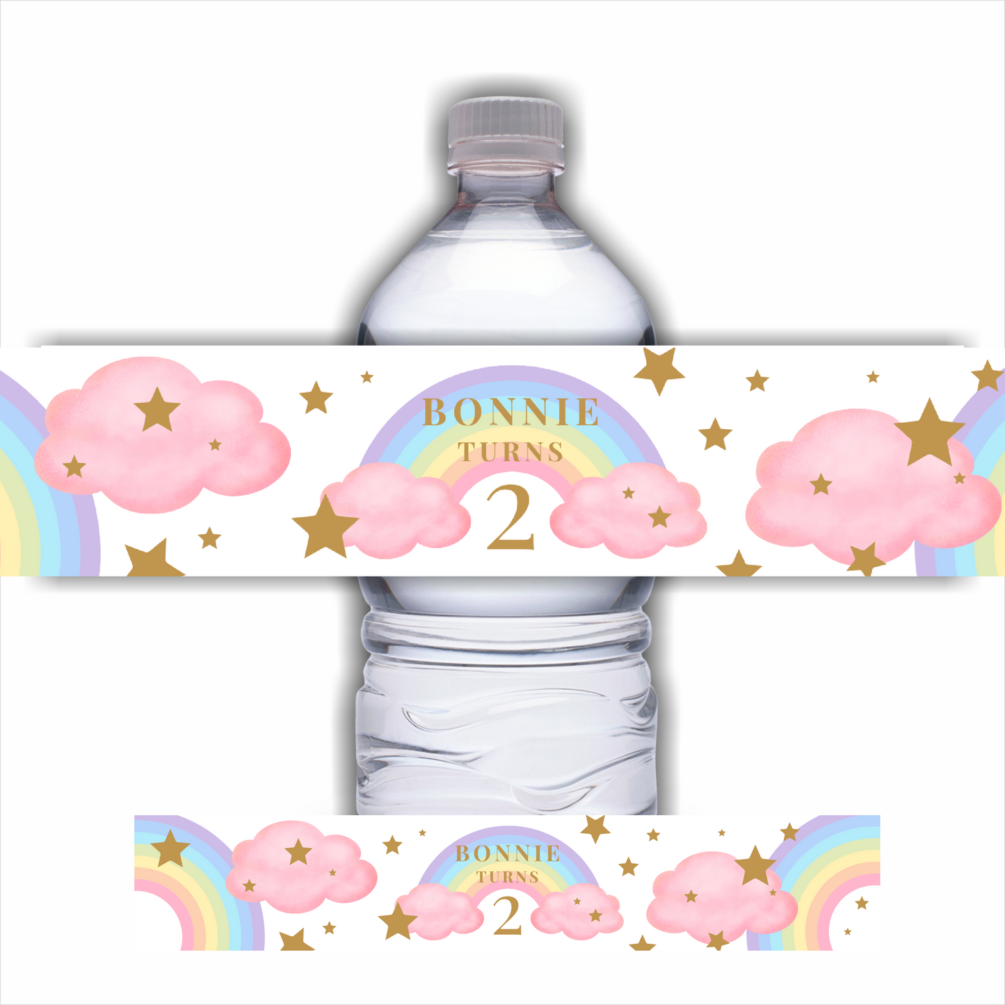 Juice Bottle Labels | Pastel Rainbow Labels | Water Bottle Stickers | Pastel Rainbow Baby Shower, Birthday Party