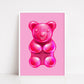 Quirky Print | Candy Sweet Bear Image | Home Print