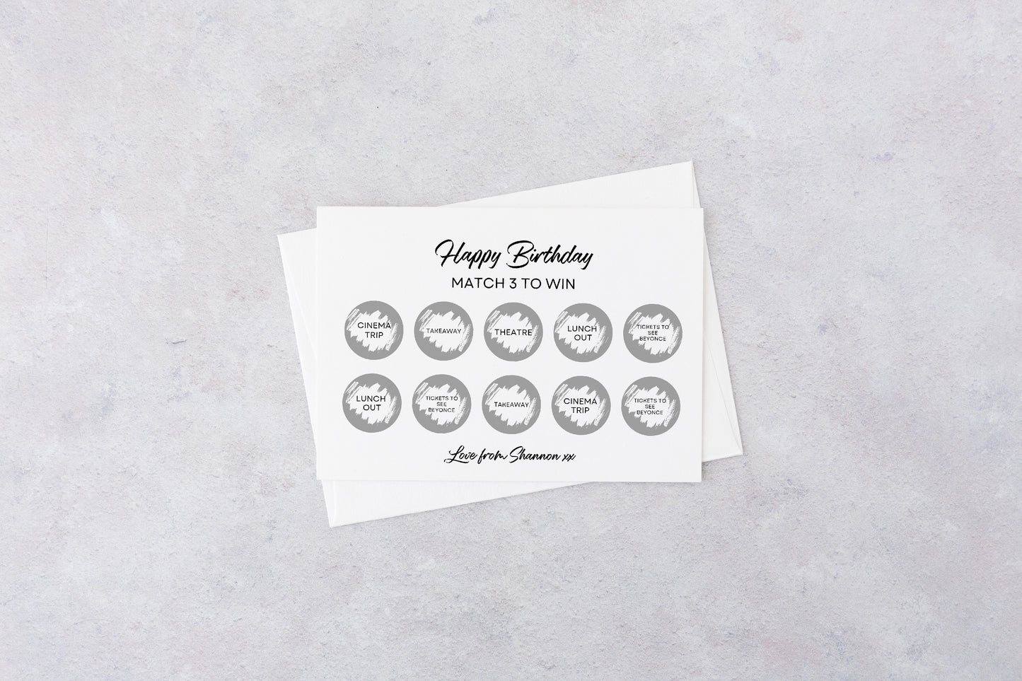 Birthday Surprise Match 3 Ticket Print | Personalised Birthday Ticket | Birthday Fun Scratch Reveal | Gift Idea