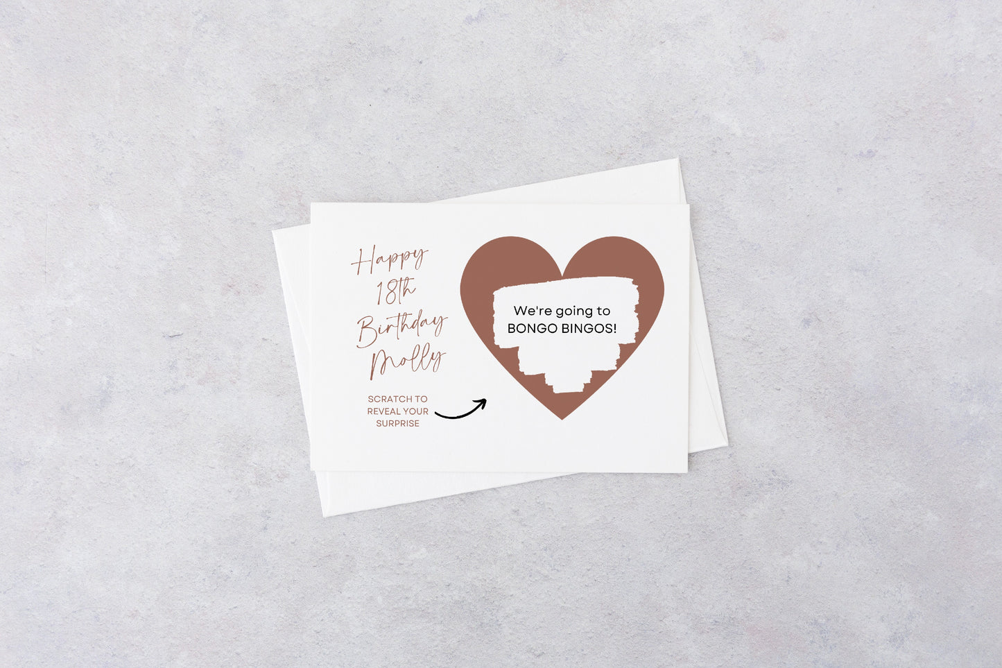 A6 Rose Gold Surprise Ticket Print | Personalised Birthday Ticket | Birthday Scratch Reveal | Gift Idea
