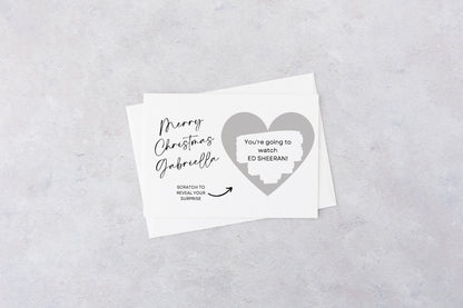 A6 Silver/Grey Surprise Ticket Print | Personalised Christmas Ticket | Christmas Scratch Reveal | Gift Idea