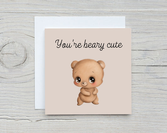 Cute Card | You're Beary Cute Card | Friend Card | Couple Card | Design 2