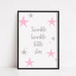 Children's Print | Pink Twinkle Star Print | Nursery Print