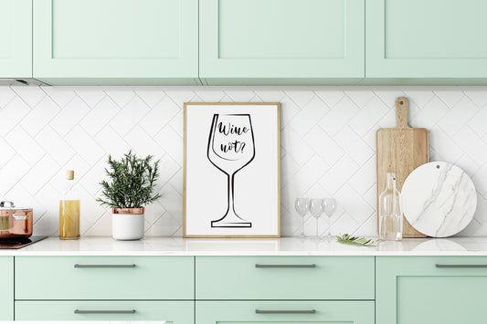 Kitchen Print | Wine Not? | Home Print | Wine Print | Home Print | Funny Print
