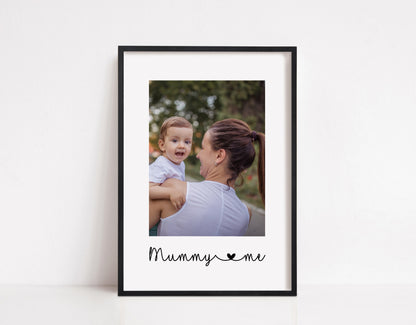 Mother's Day Print | Mummy & Me Print | Personalised Photo Image Print