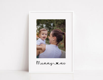 Mother's Day Print | Mummy & Me Print | Personalised Photo Image Print
