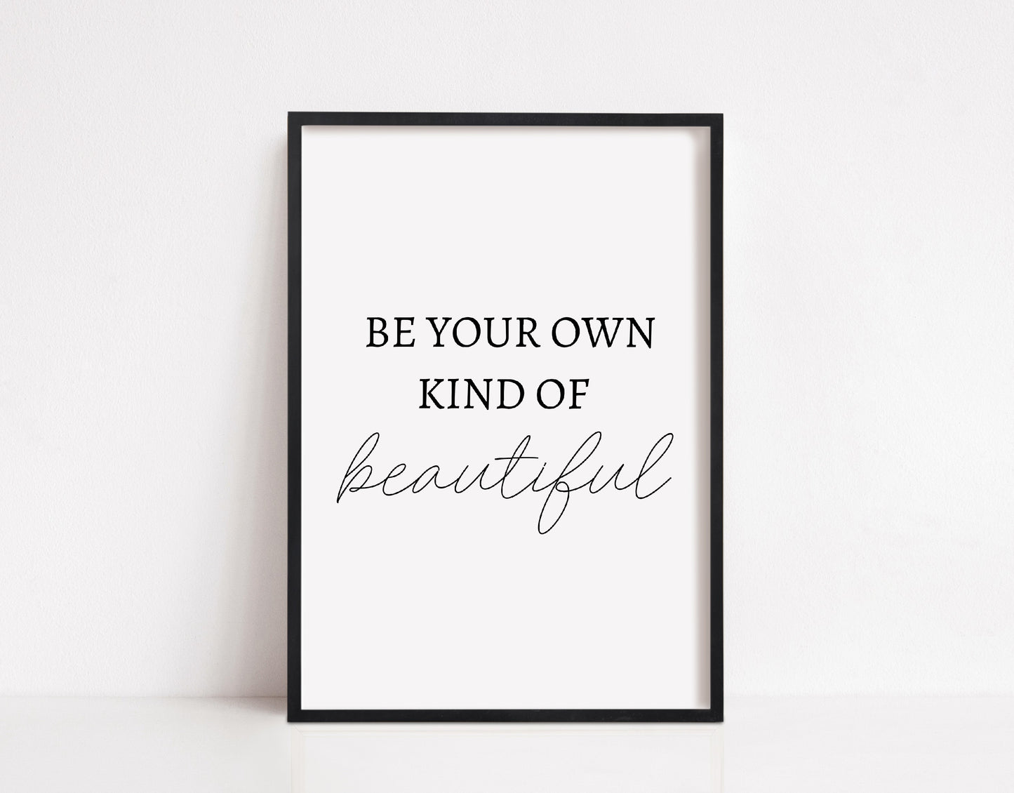 Quote Print | Be Your Own Kind Of Beautiful | Makeup Room Print | Positive Print