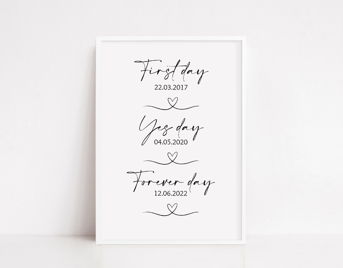 Wedding Print | Memorable Dates Print | Love Print | Couples Keepsake Print