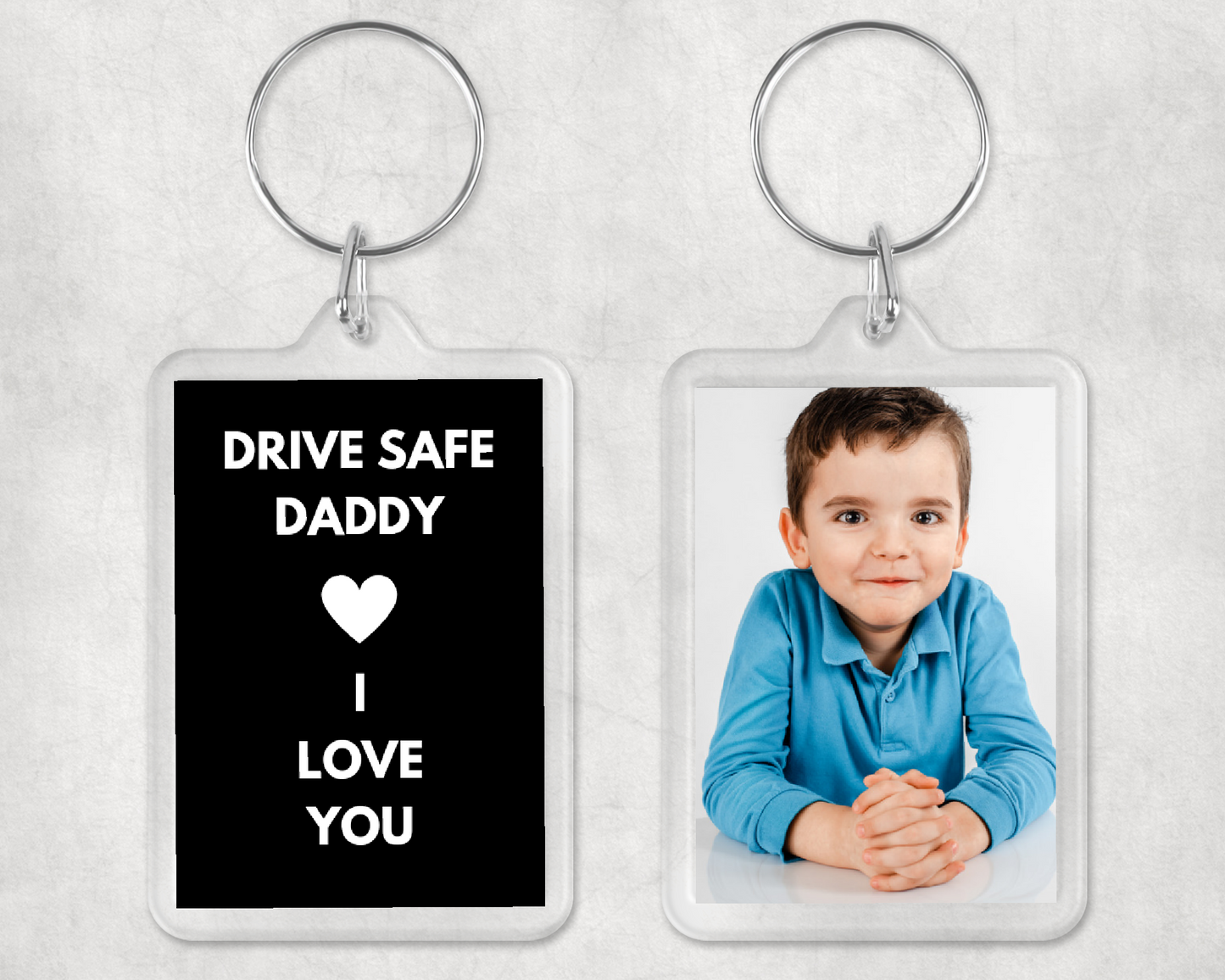 Keyring Gift | Drive Safe Daddy, Love You | Photo Keyring | Gift Idea