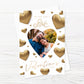 A5 Valentines Day Gold Heart Card | Valentine Photo Card | Couples Card