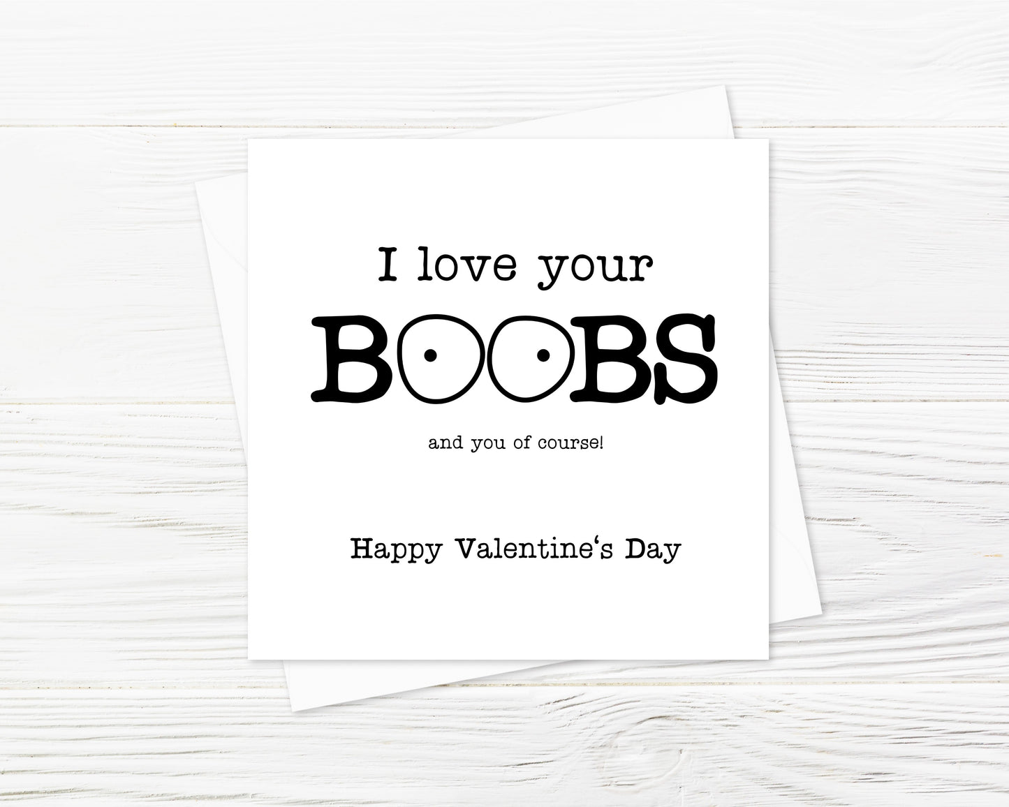 Couples Card | Valentines Day Card | Funny Rude Boobs Card