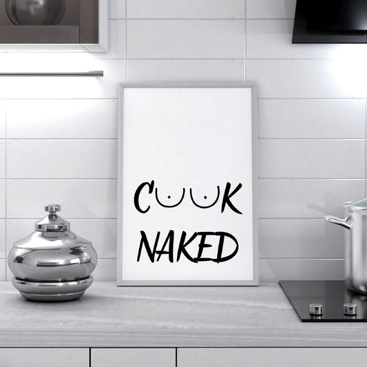 Kitchen Print | Cook Naked | Quote Print