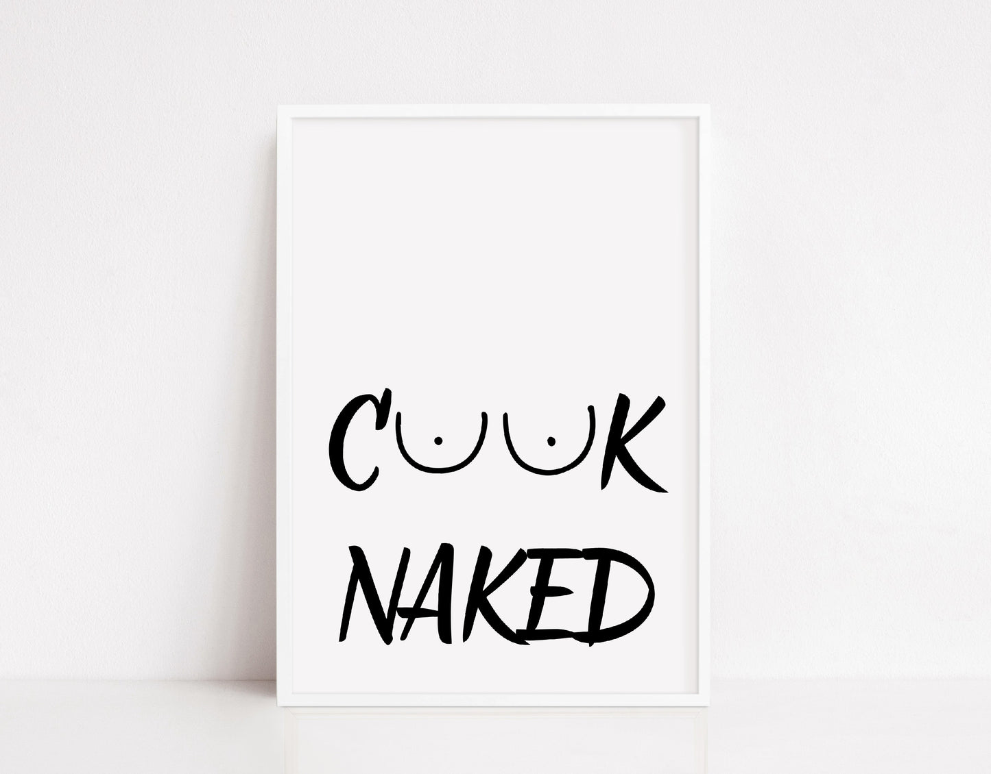 Kitchen Print | Cook Naked | Quote Print