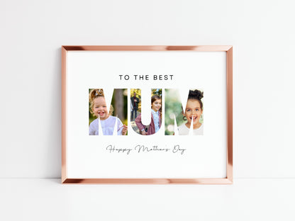 Mother's Day Print | Personalised Photo Letters | To The Best Mum | Mother's Day Gift