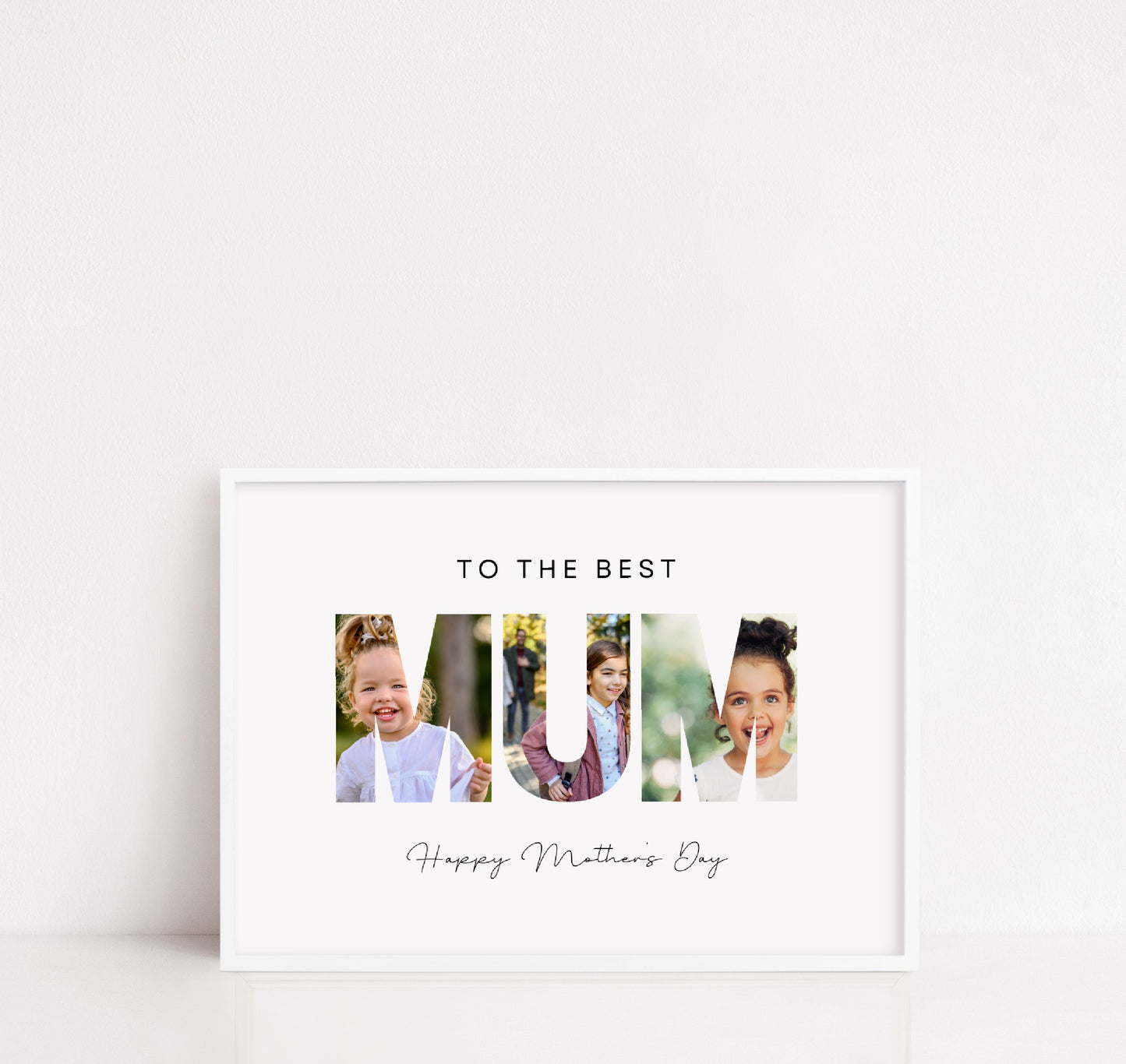 Mother's Day Print | Personalised Photo Letters | To The Best Mum | Mother's Day Gift