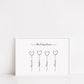 Family Print | Personalised Balloons Print | Black & White Family Gift