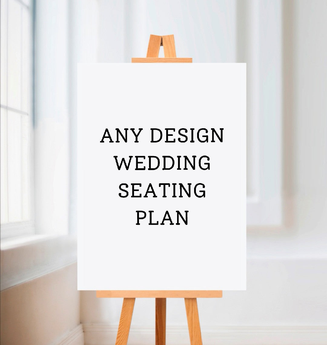 Custom Design Wedding Board Sign | Personalised Seating Plan | Event Board Sign | A3, A2