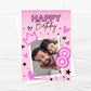 Birthday Card | Children's Pink Age Number Card | Personalised Photo Princess Card