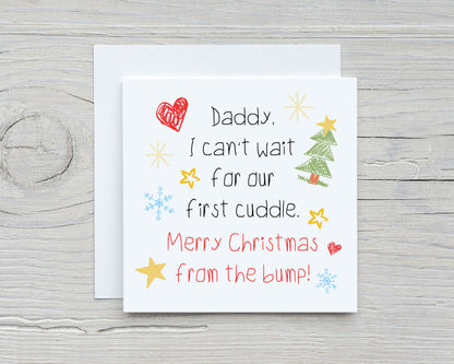 Daddy To Be Christmas Card | From The Bump Christmas | Cute Christmas Card