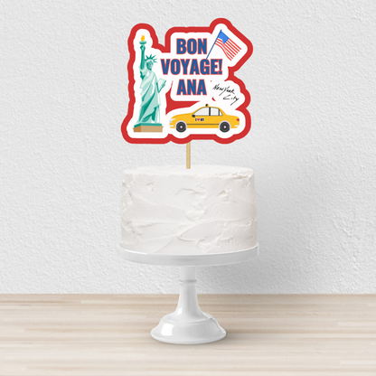 Cake Topper | Personalised New York Cake Topper | New York