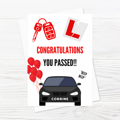 Congratulations Card | Passed Driving Test | Well Done Card - Dinky Designs