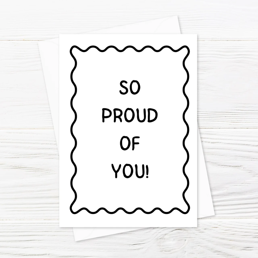 Congratulations Card | So Proud Of You | Positive Card | Motivational Card