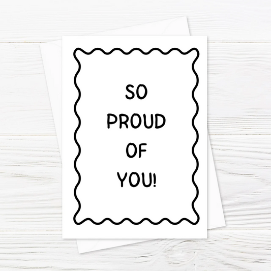Congratulations Card | So Proud Of You | Positive Card | Motivational Card
